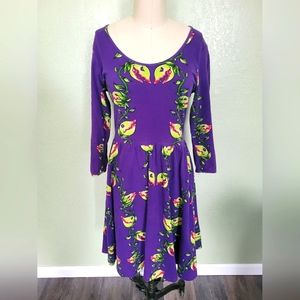 Pinup coutoure man trap swing dress size L
